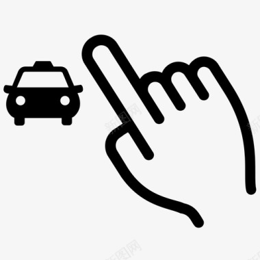 uber汽车服务手势图标图标