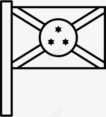 轮廓非洲国旗图标图标