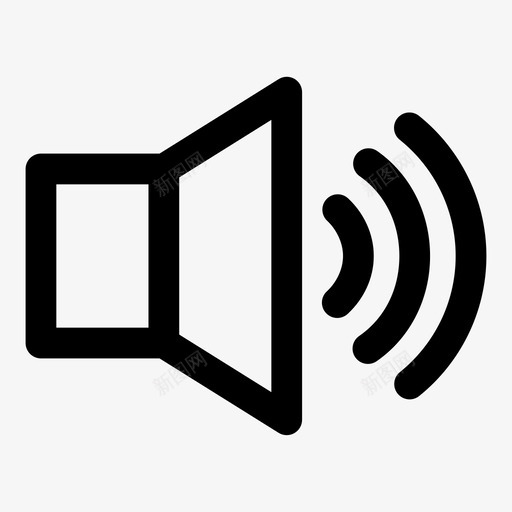 扬声器音量听觉声音图标svg_新图网 https://ixintu.com 听觉 声音 多媒体最大胆 扬声器音量 音量