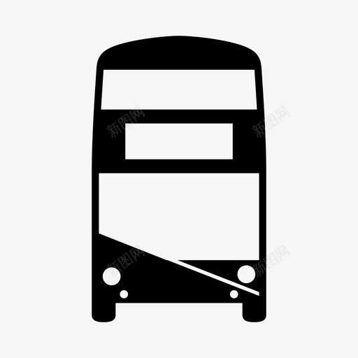 公共汽车双层伦敦图标svg_新图网 https://ixintu.com 交通 伦敦 公共汽车 双层 车辆