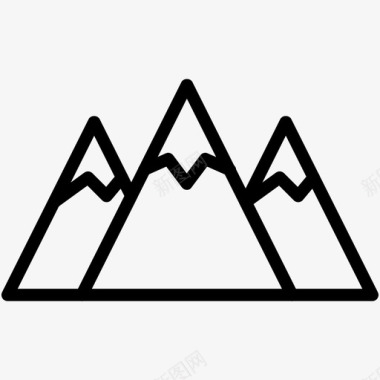 山自然雪山图标图标