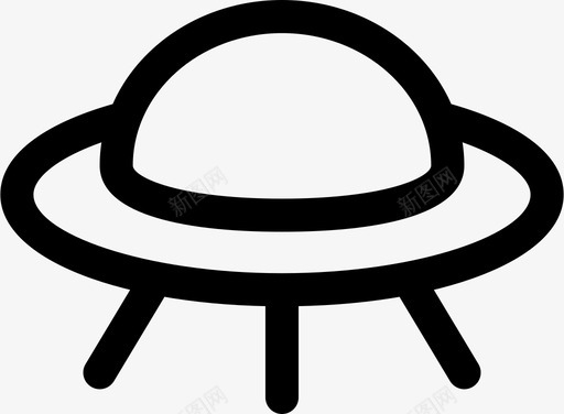 飞碟外星人太空图标svg_新图网 https://ixintu.com 外星人 太空 太空物品 太空船 运输 飞碟