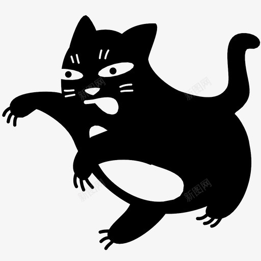战斗猫动物猫图标svg_新图网 https://ixintu.com 动物 宠物 战斗猫 猫 猫的力量