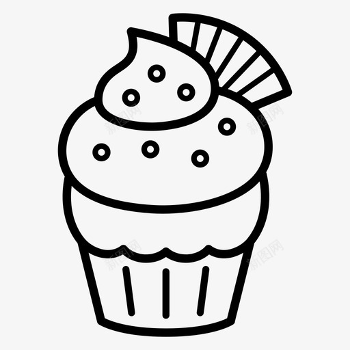 威化纸杯蛋糕面包店装饰图标svg_新图网 https://ixintu.com 威化纸杯蛋糕 纸杯蛋糕 装饰 面包店