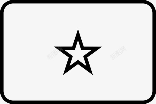 索马里非洲国家图标svg_新图网 https://ixintu.com 世界圆形矩形旗帜轮廓 国家 国旗 索马里 非洲