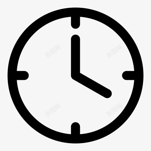 时钟钟面时钟时间图标svg_新图网 https://ixintu.com 手表 挂钟 时钟 时钟时间 粗体 钟面