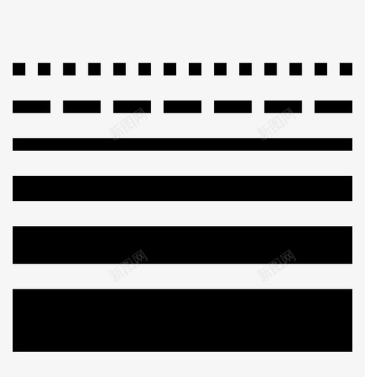 线条样式虚线多个图标svg_新图网 https://ixintu.com 多个 线条样式 虚线 软件工具图示符