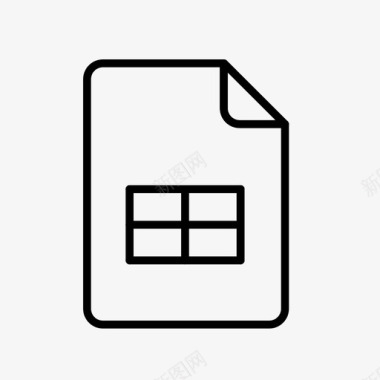电子表格文档文件图标图标