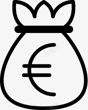 货币储蓄欧元电子商务萨克图标图标