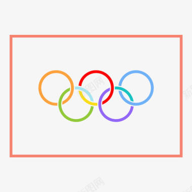 奥林匹克旗五奥运会图标图标