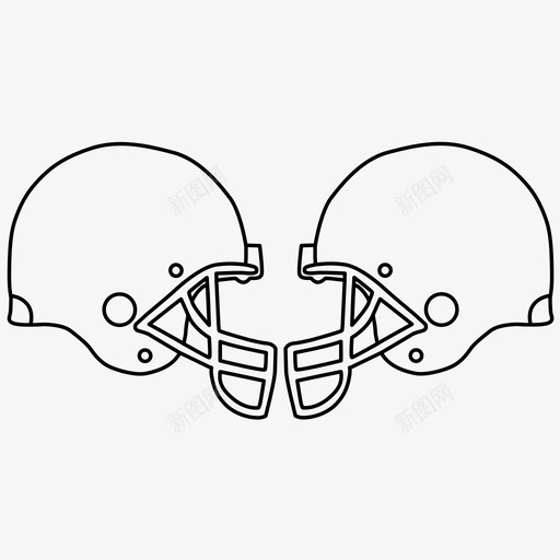 足球头盔对峙团队图标svg_新图网 https://ixintu.com 团队 对峙 足球头盔