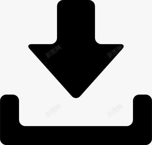 输入箭头方框图标svg_新图网 https://ixintu.com 24x24像素 下载 向下 方框 箭头 输入
