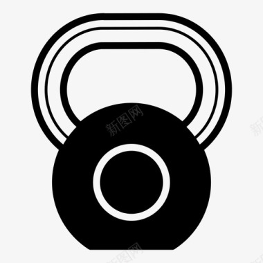 水壶铃健身器材健身房图标图标