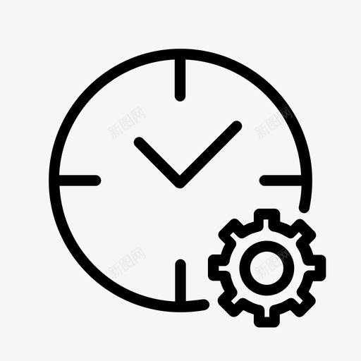 时间设置闹钟时钟图标svg_新图网 https://ixintu.com 时钟 时间设置 闹钟