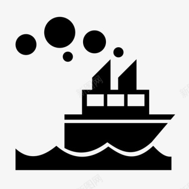 游船游轮货物图标图标