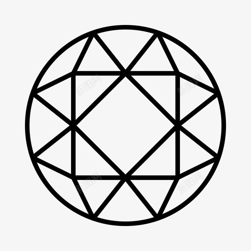 圆灿烂钻石宝石图标svg_新图网 https://ixintu.com 圆灿烂 宝石 珠宝 钻石