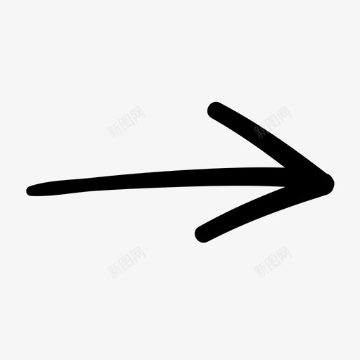 右箭头绘图图标svg_新图网 https://ixintu.com 右 手绘图标 点 箭头 绘图
