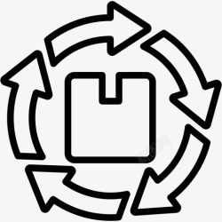营销生命周期产品开发盒子包装图标高清图片
