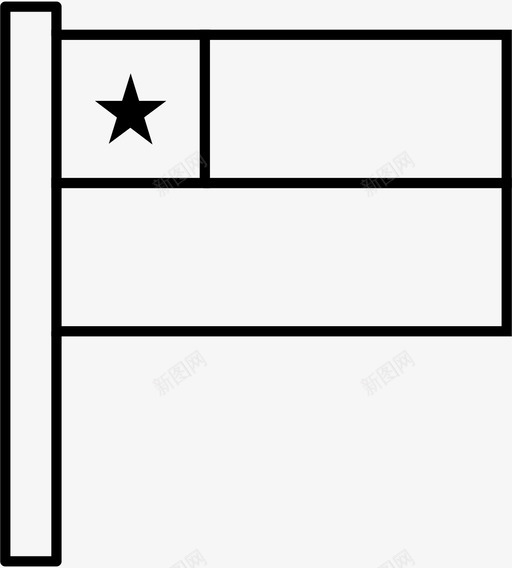 智利国家国旗图标svg_新图网 https://ixintu.com 世界国旗轮廓 南美洲 国家 国旗 智利