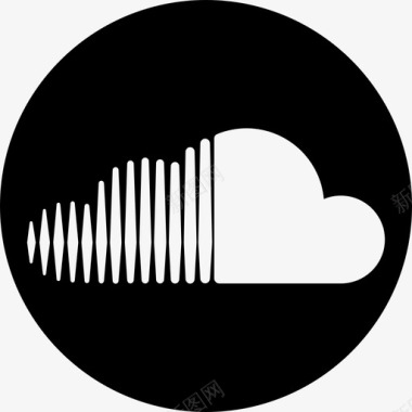 Soundcloud徽标社交社交图标圆形图标