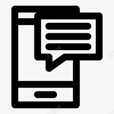 手机短信评论手机图标图标