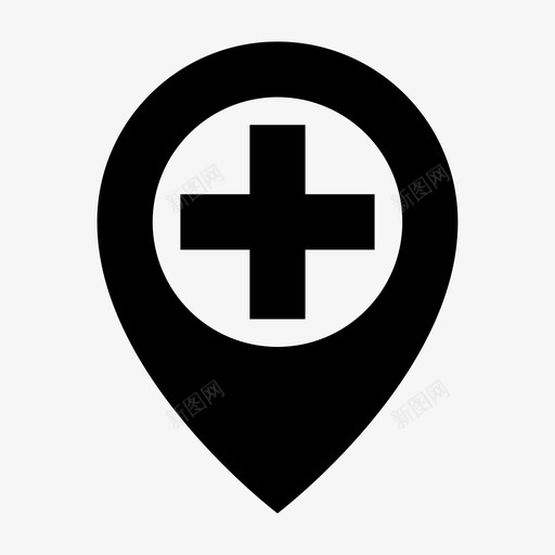 地图标记添加地图标记医院svg_新图网 https://ixintu.com 医学 医疗 医院 地图标记 平面 添加地图标记