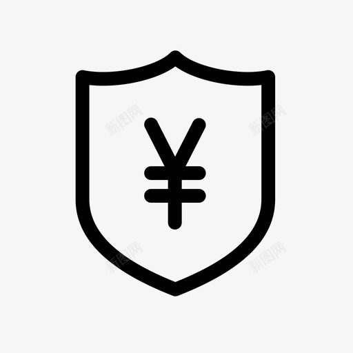日元投资保险日元图标svg_新图网 https://ixintu.com 保险 保险箱 日元 日元投资 盾牌 货币