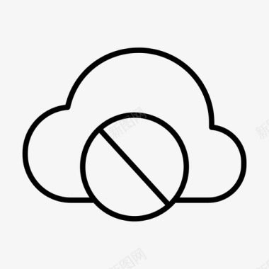 禁用云禁用服务器禁用数据图标图标