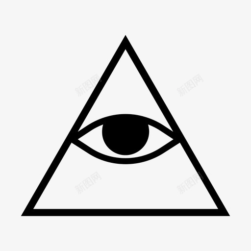 普罗维登斯之眼光明会之眼金字塔之眼图标svg_新图网 https://ixintu.com 光明会之眼 普罗维登斯之眼 金字塔之眼