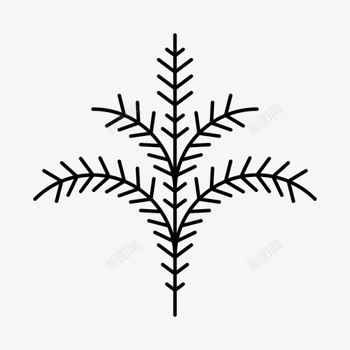 嫩枝装饰自然图标svg_新图网 https://ixintu.com 云杉 嫩枝 植物 自然 自然和户外 装饰
