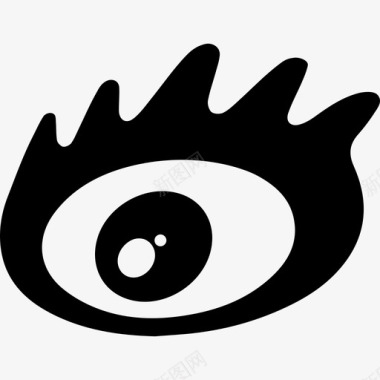 新浪社交标志的一只眼睛社交图标图标