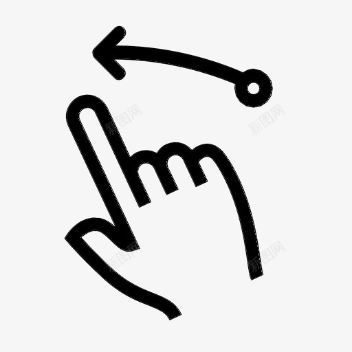 手指向右滑动手一个手指图标svg_新图网 https://ixintu.com 一个手指 一个手指滑动 手 手指向右滑动