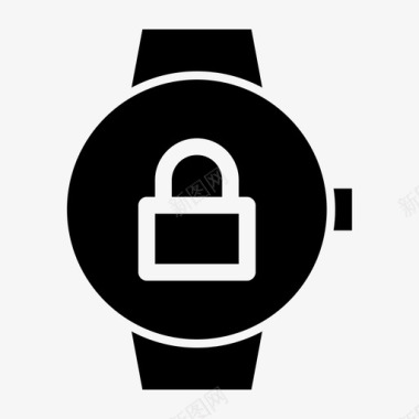 智能手表锁苹果智能手表时钟图标图标