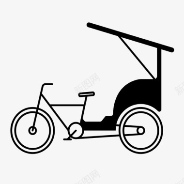 自行车通勤印度图标图标