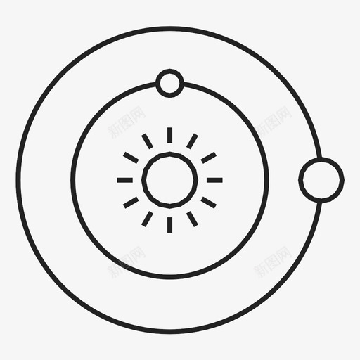 太阳系圆形轨道图标svg_新图网 https://ixintu.com 圆形 太阳 太阳系 时间 行星 轨道