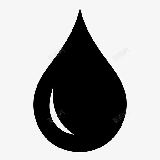 水滴液体油图标svg_新图网 https://ixintu.com 水 水滴 油 液体 雨