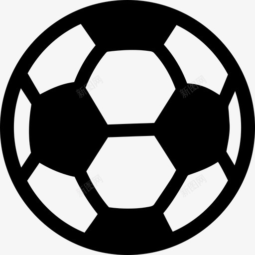 足球黑白游戏图标svg_新图网 https://ixintu.com 游戏 足球 黑白