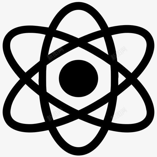 原子分子核图标svg_新图网 https://ixintu.com 分子 原子 核 用户界面图标集合 质子 轨道