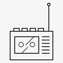 收音机调频旧收音机调幅调频老式图标高清图片