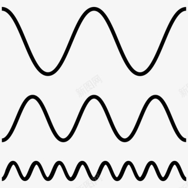 正弦波频率数学图标图标