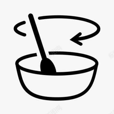 搅拌碗烹饪搅拌图标图标