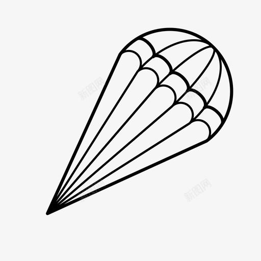 降落伞跳跃着陆图标svg_新图网 https://ixintu.com 天空 尼龙 着陆 装载物 跳跃 降落伞