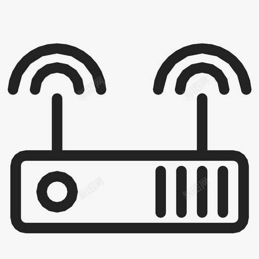 路由器调制解调器网络图标svg_新图网 https://ixintu.com crafticons通信和媒体 wifi 无线设备 网络 调制解调器 路由器