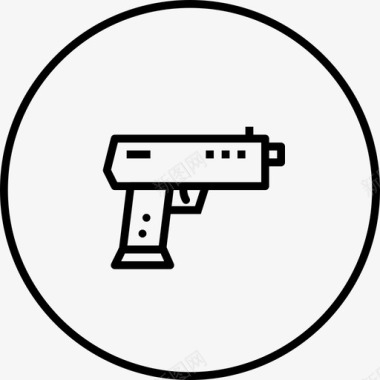 枪支警戒犯罪图标图标