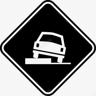 路侧碰撞汽车标志图标图标
