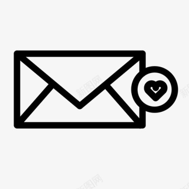 保存邮件技术心脏图标图标