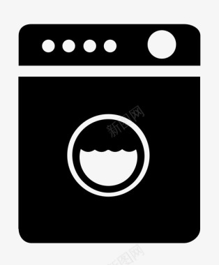 洗衣机清洁器衣服图标图标