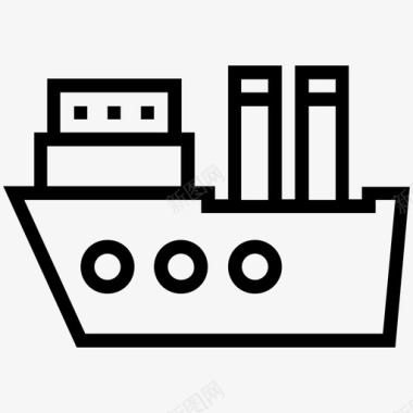船邮轮水上运输图标图标