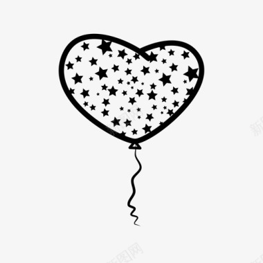 心气球爱情气球激情图标图标