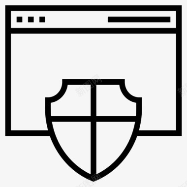 网络安全浏览器保护符号图标图标